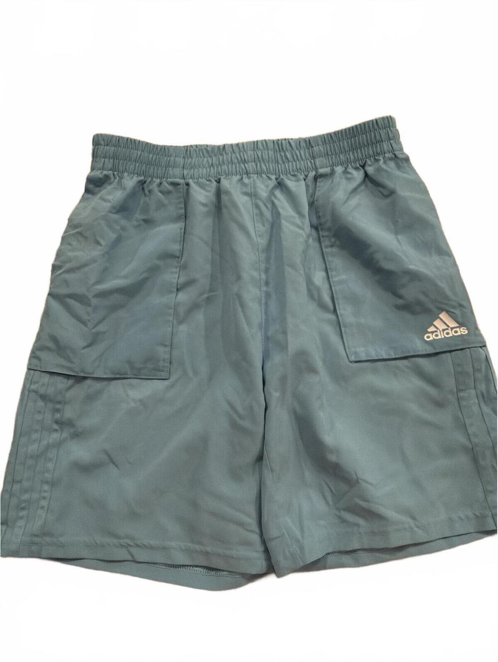 Adidas Boys Track Shorts Light Blue Size 18/20